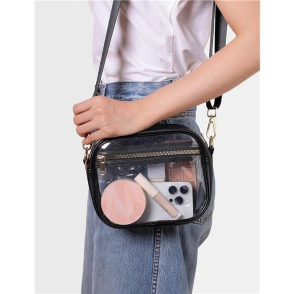 Clear Bag Stadium Approved Crossbody Purse Adjustable Shoulder Bag for Concerts - Picture 2 of 7